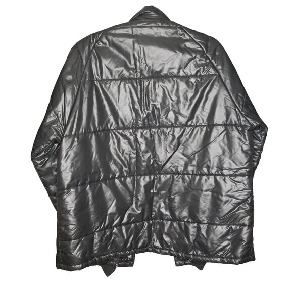 VTG Wynns Xtend Official Racing Puffer Jacket LG Black Snap Zip Closure USA 70s - Picture 14 of 14